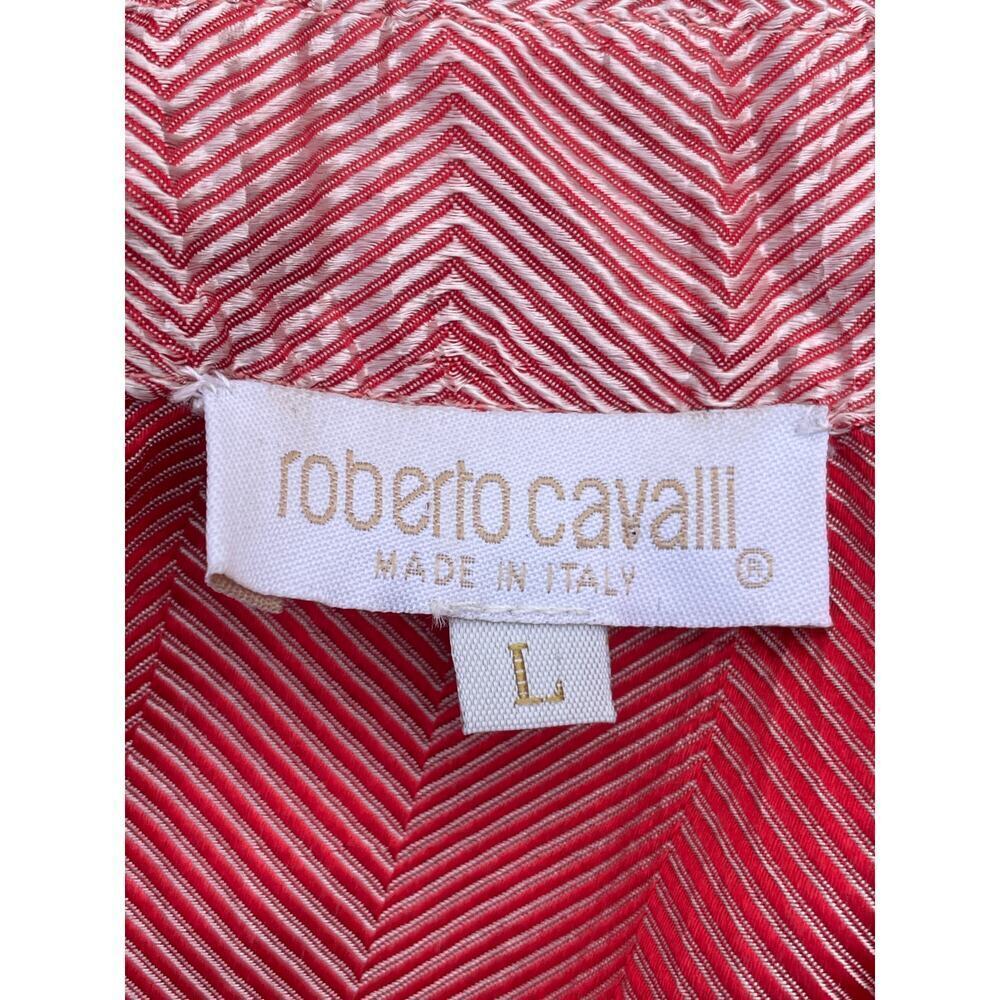 Roberto Cavalli Pink Silk Button-Front Blouse - Picture 3 of 13